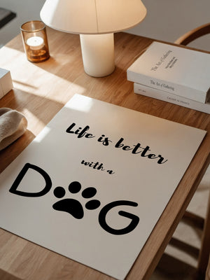 Hunde-Pfote Typografie Modern