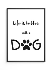 Hunde-Pfote Typografie Modern