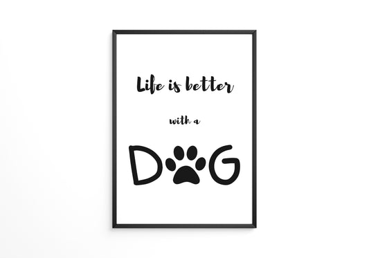 Hunde-Pfote Typografie Modern