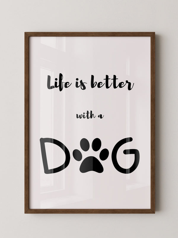 Hunde-Pfote Typografie Modern