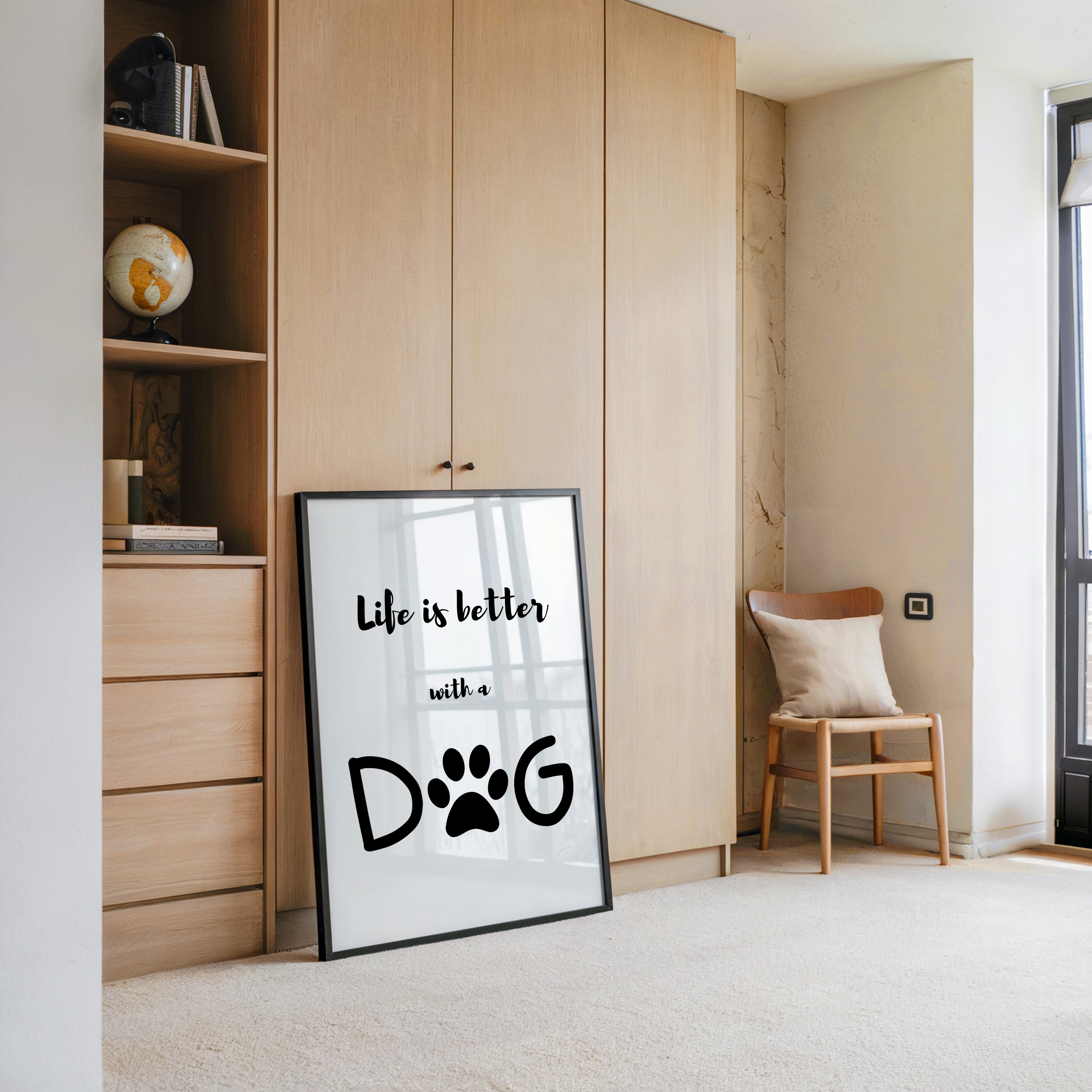 Hunde-Pfote Typografie Modern