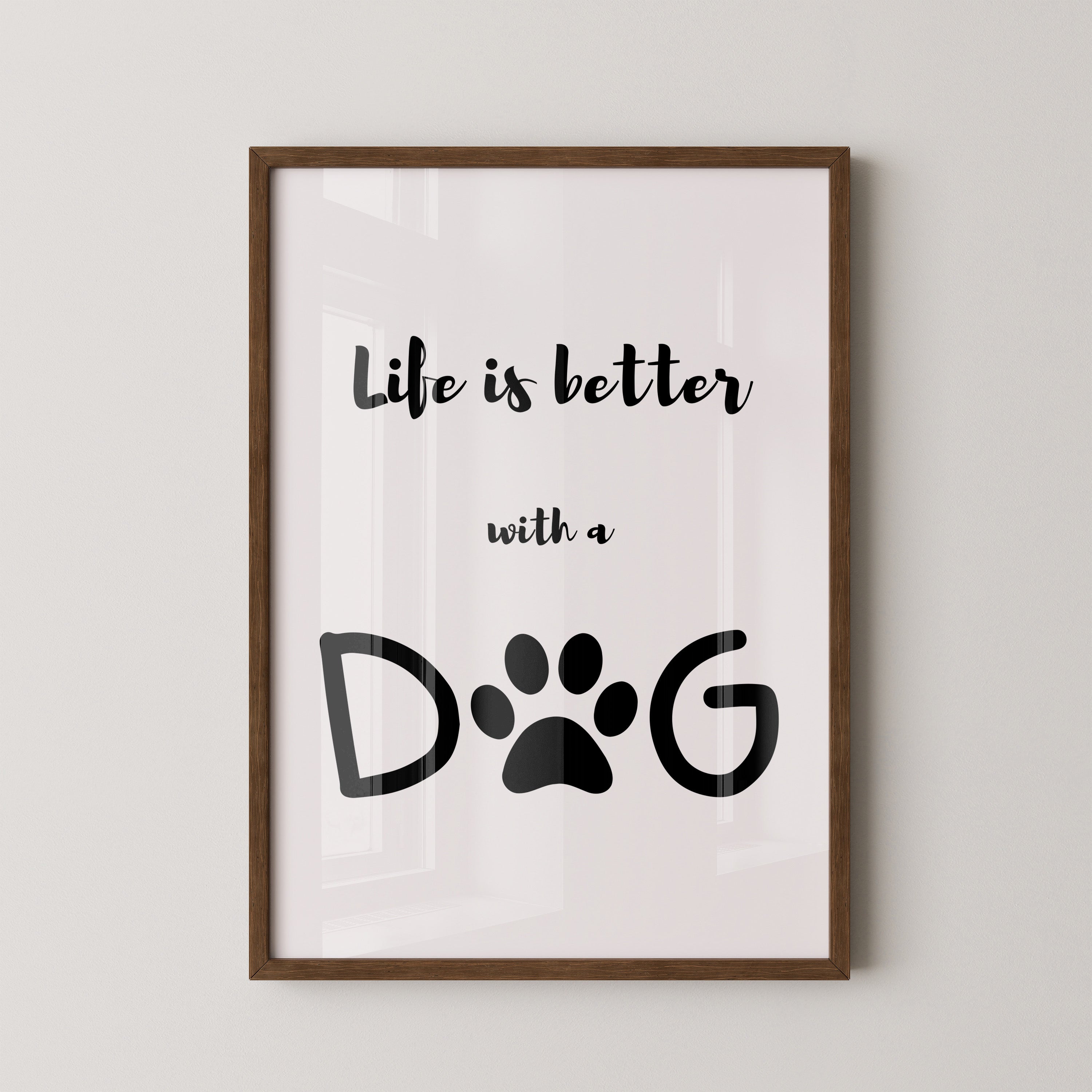 Hunde-Pfote Typografie Modern