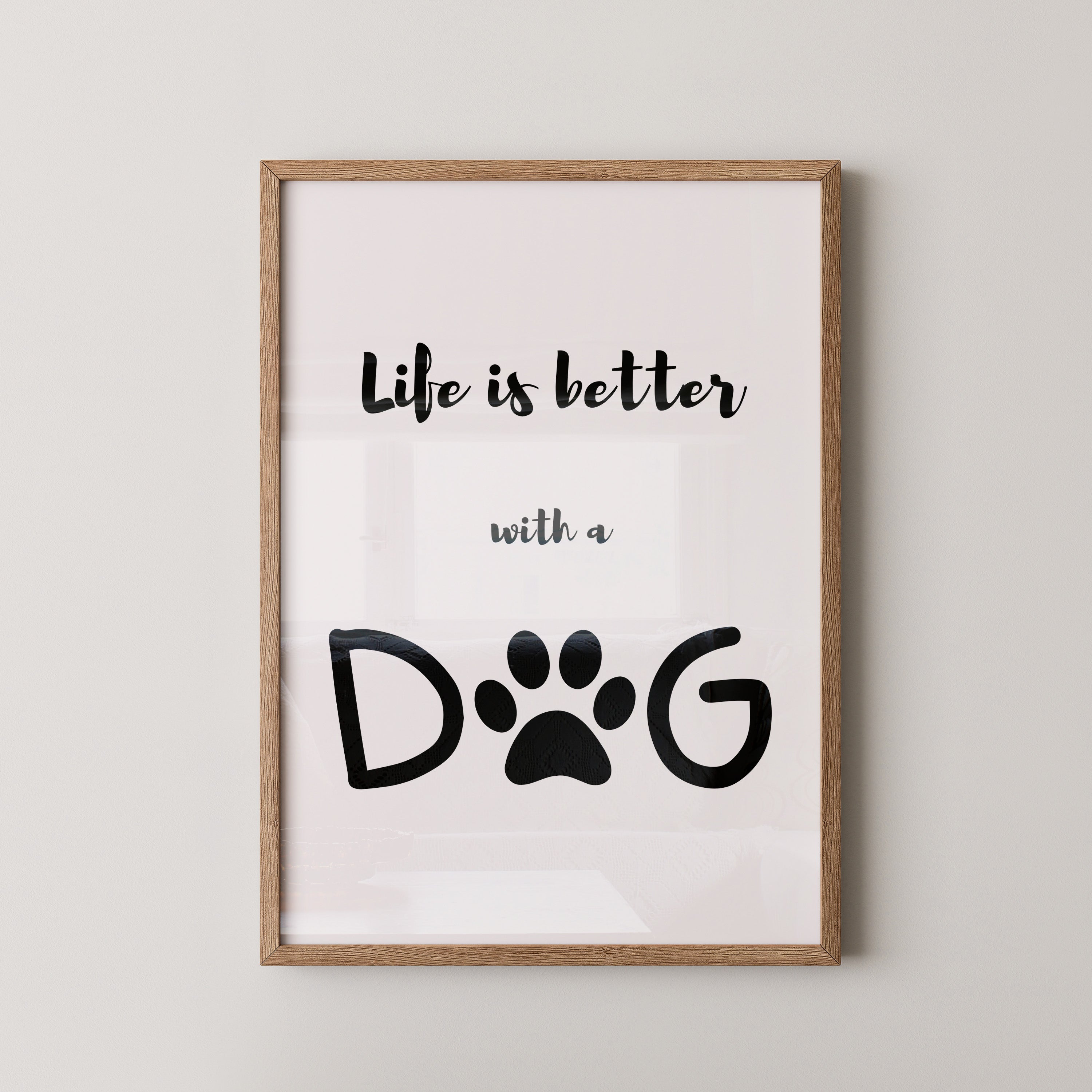 Hunde-Pfote Typografie Modern