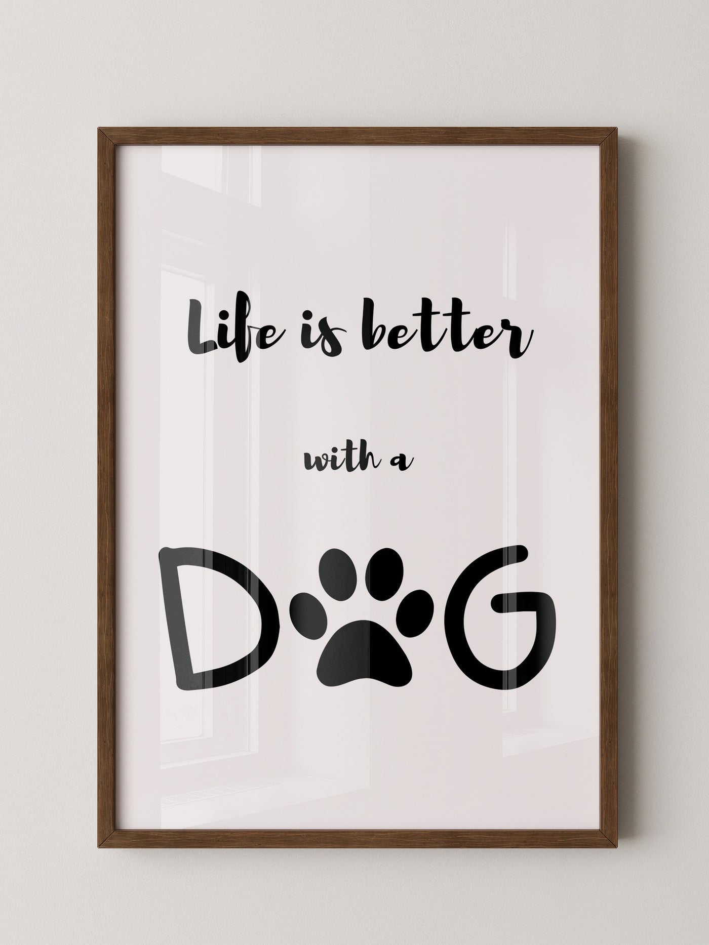 Hunde-Pfote Typografie Modern