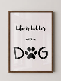 Hunde-Pfote Typografie Modern