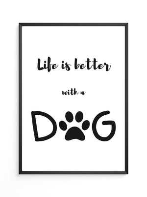 Hunde-Pfote Typografie Modern