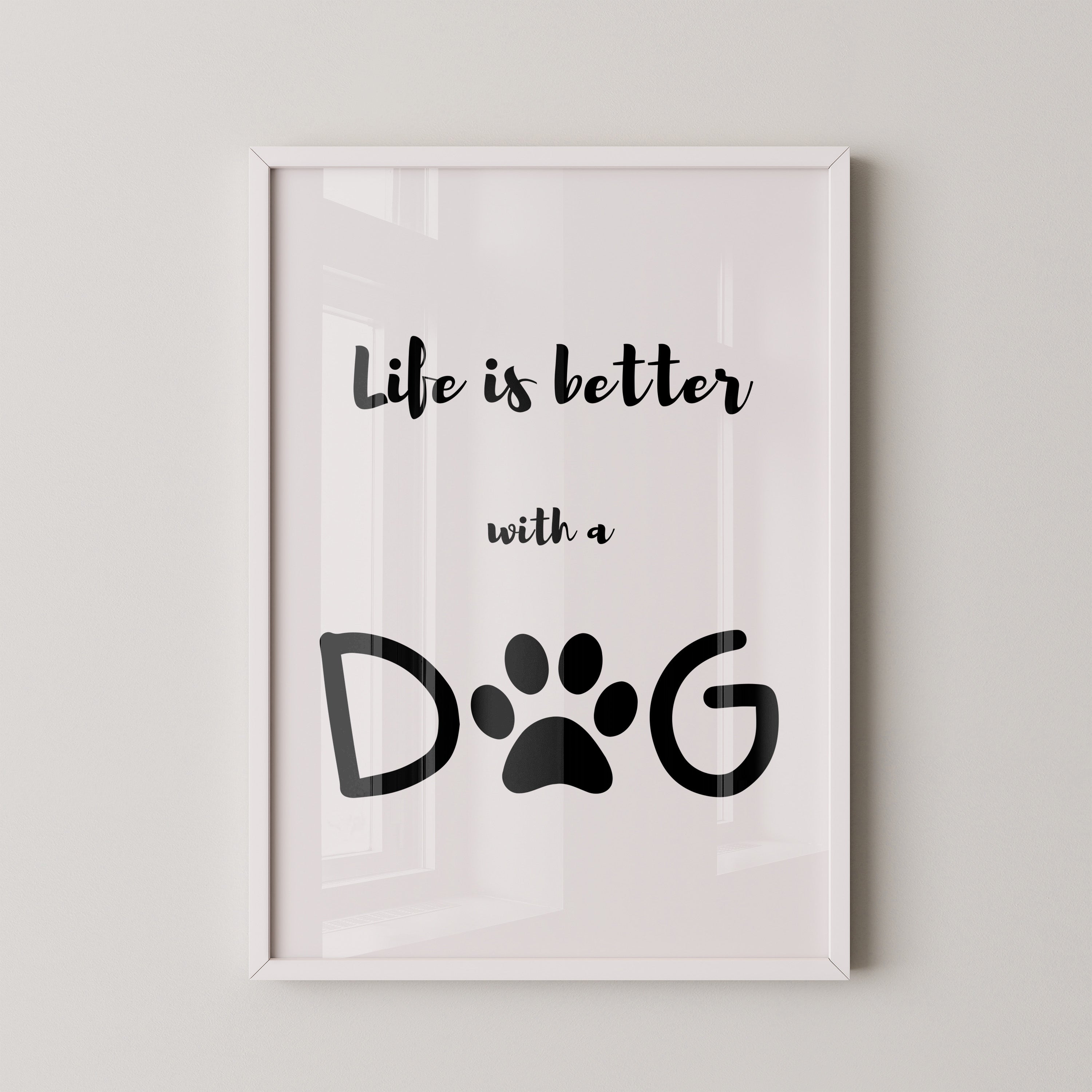 Hunde-Pfote Typografie Modern