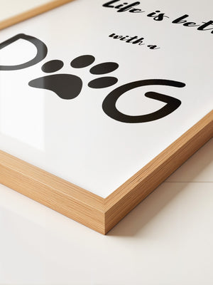 Hunde-Pfote Typografie Modern
