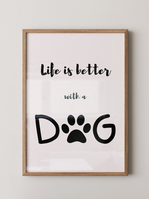 Hunde-Pfote Typografie Modern