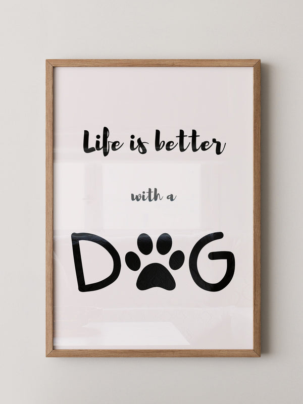 Hunde-Pfote Typografie Modern