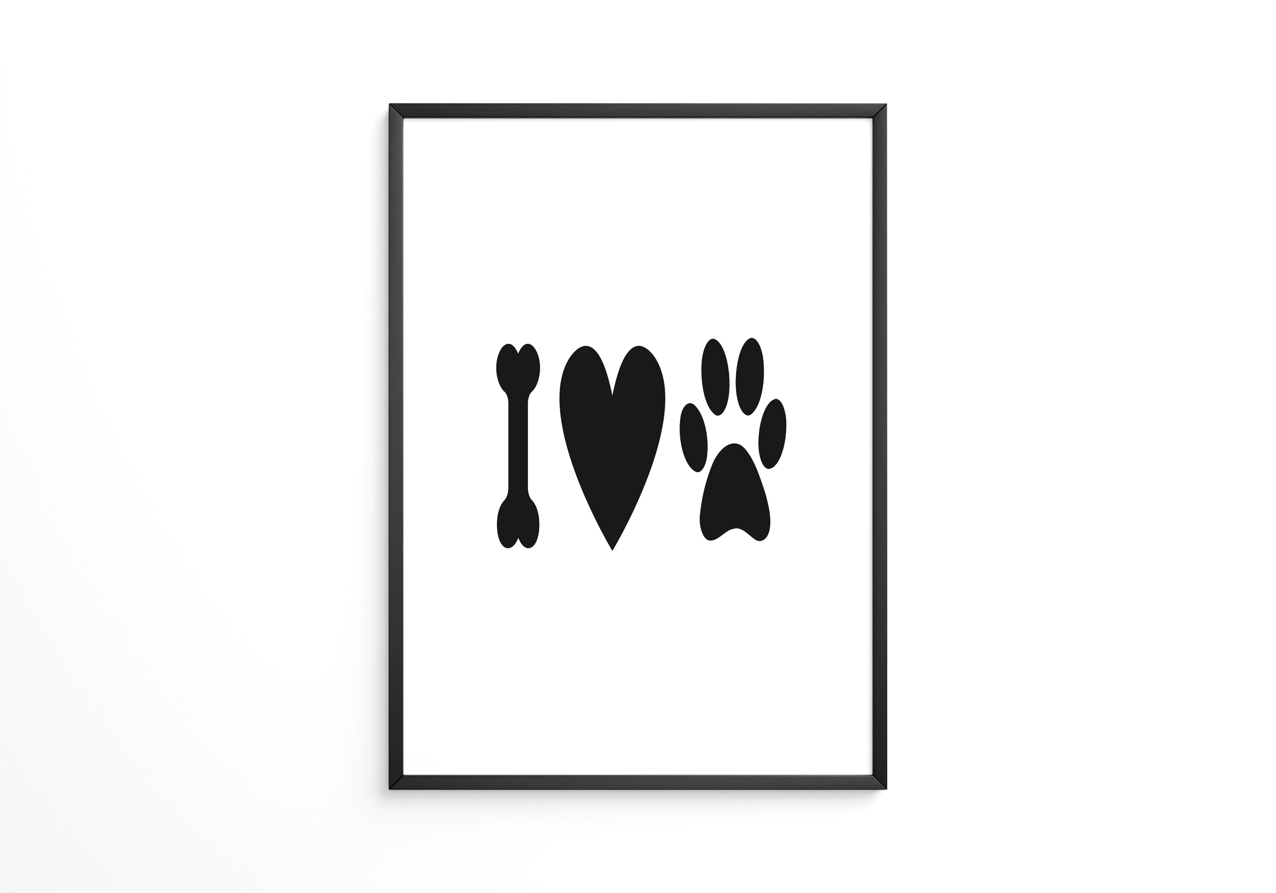 Hundeliebe Symbolik Schwarzweiß