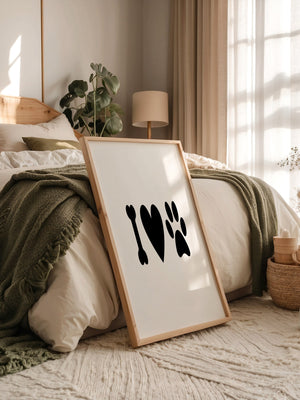 Hundeliebe Symbolik Schwarzweiß