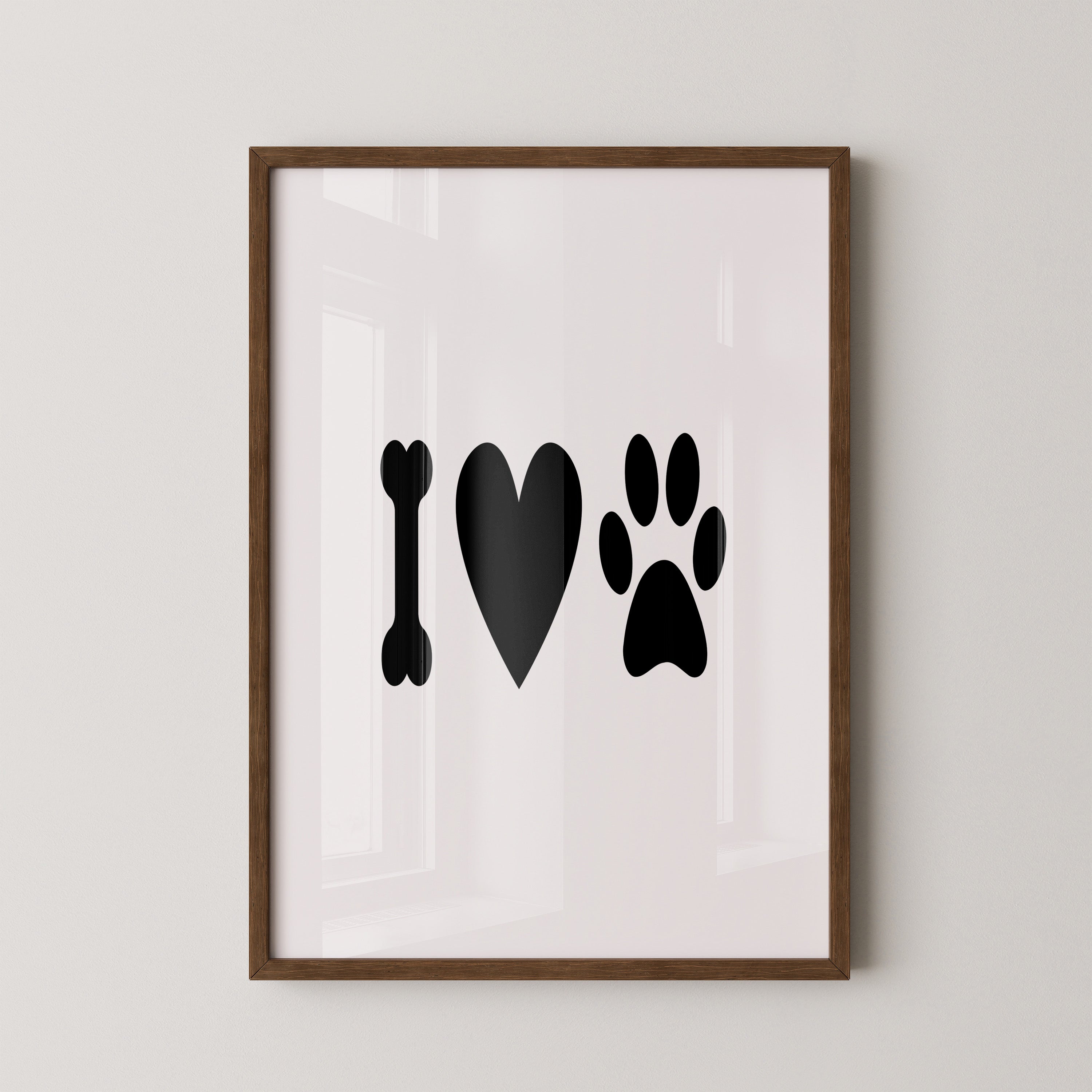 Hundeliebe Symbolik Schwarzweiß