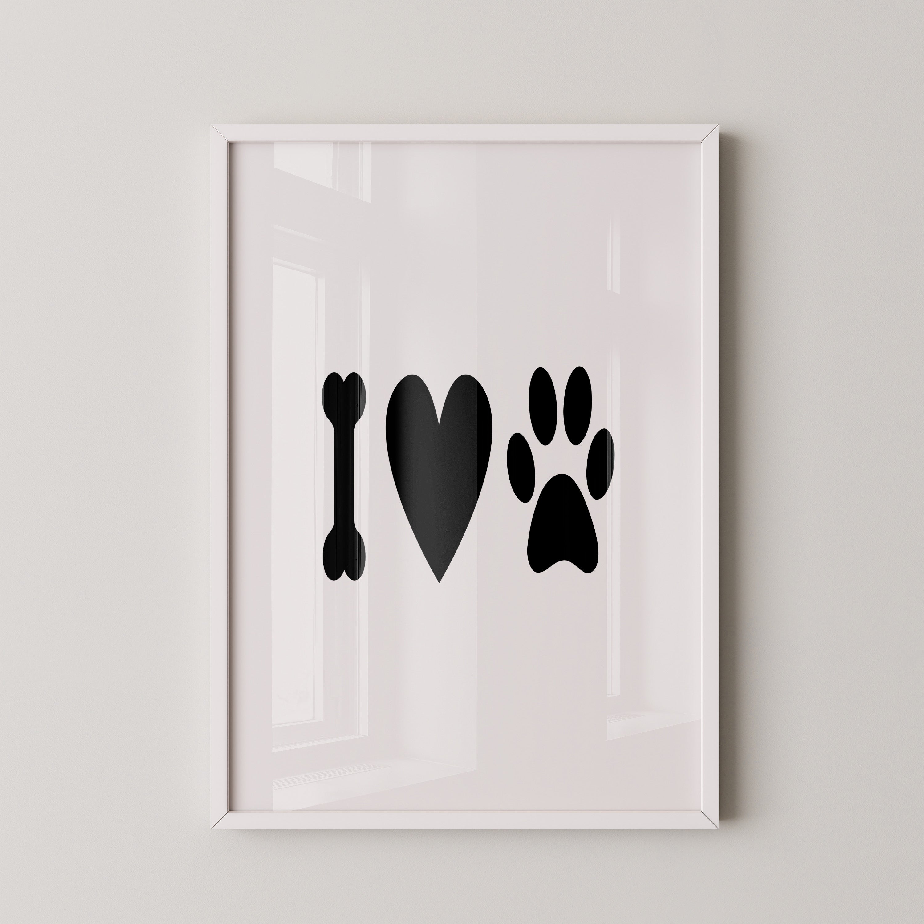 Hundeliebe Symbolik Schwarzweiß