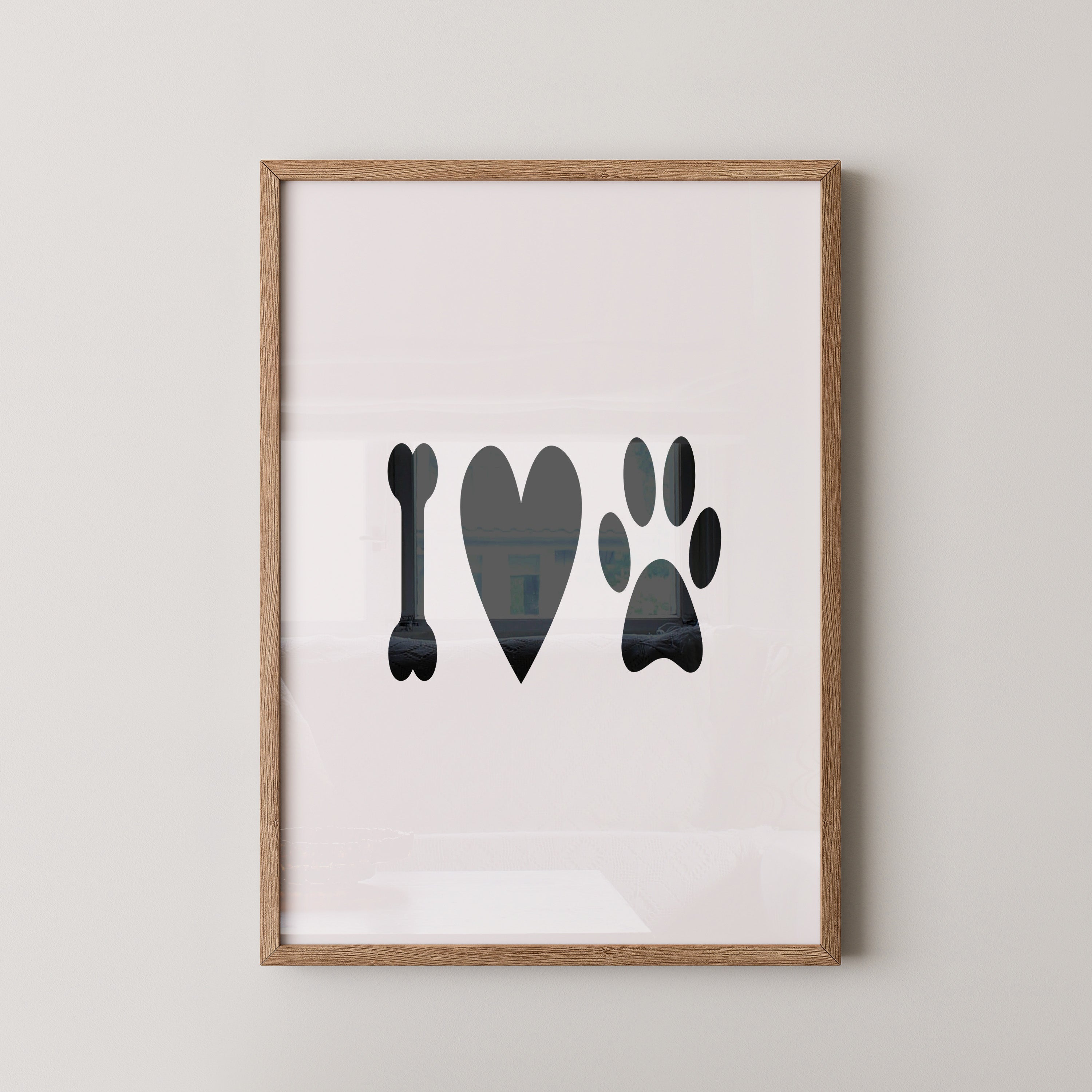 Hundeliebe Symbolik Schwarzweiß