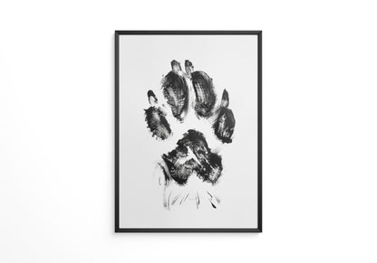 Hundepfote Schwarz Weiß