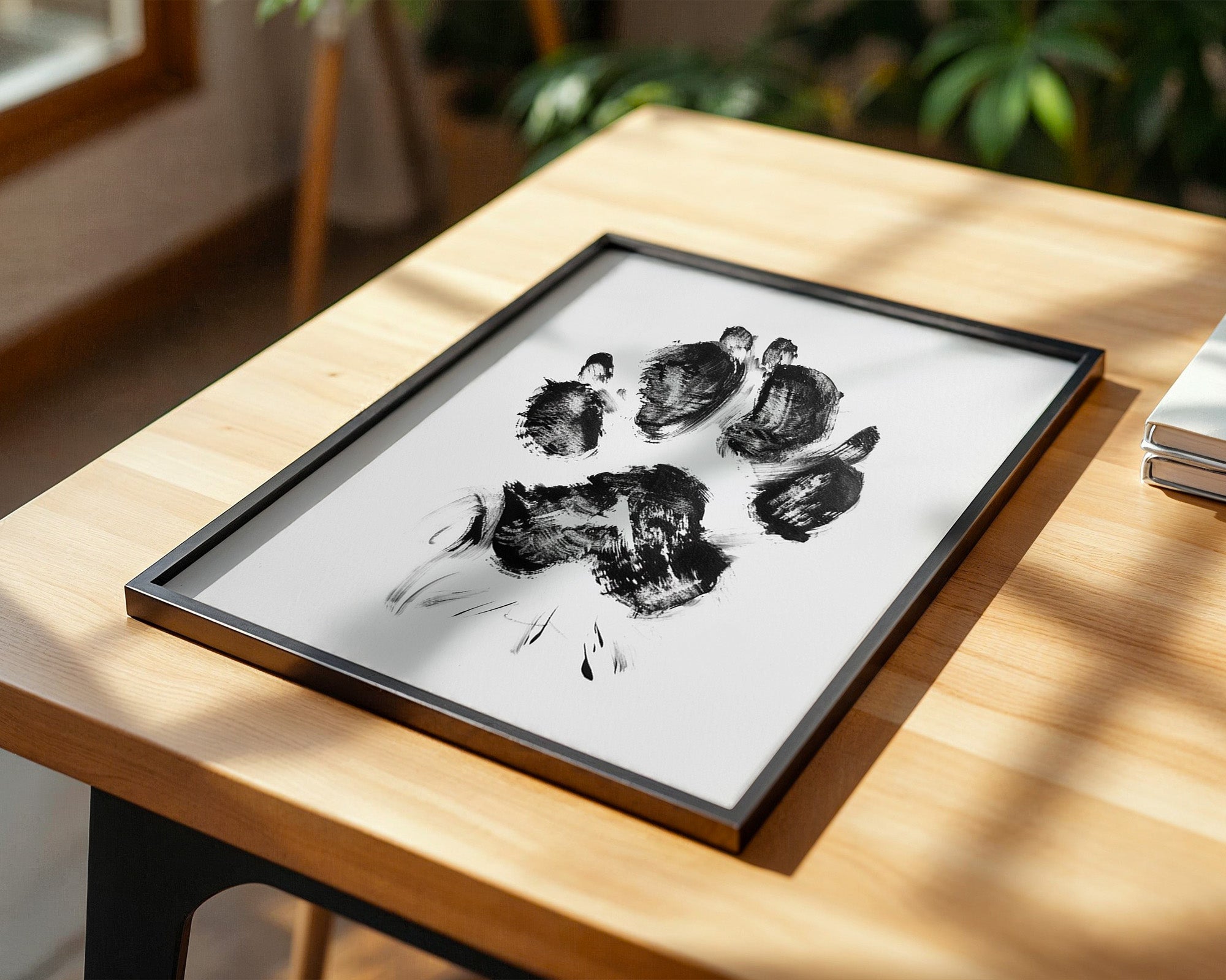 Hundepfote Schwarz Weiß