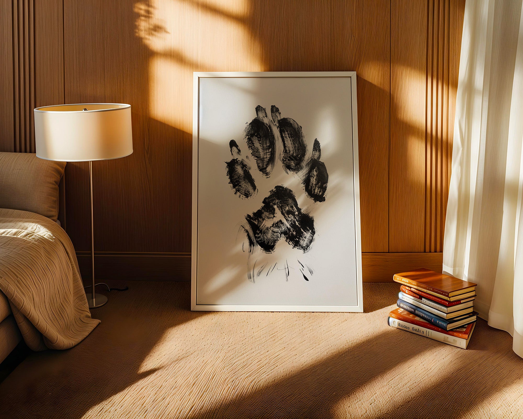 Hundepfote Schwarz Weiß