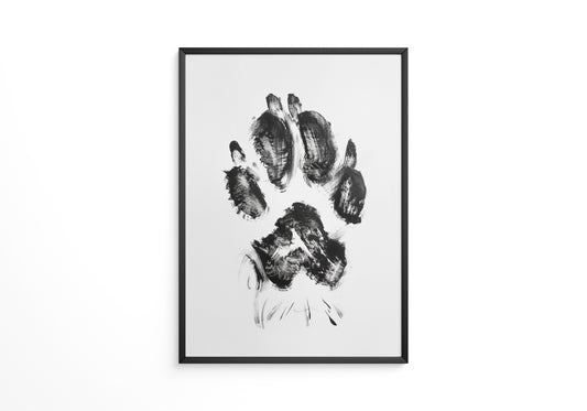 Hundepfote Schwarz Weiß