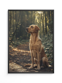 Hund Waldlicht Vintage