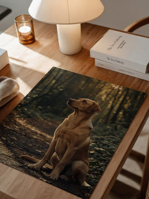 Hund Waldlicht Vintage
