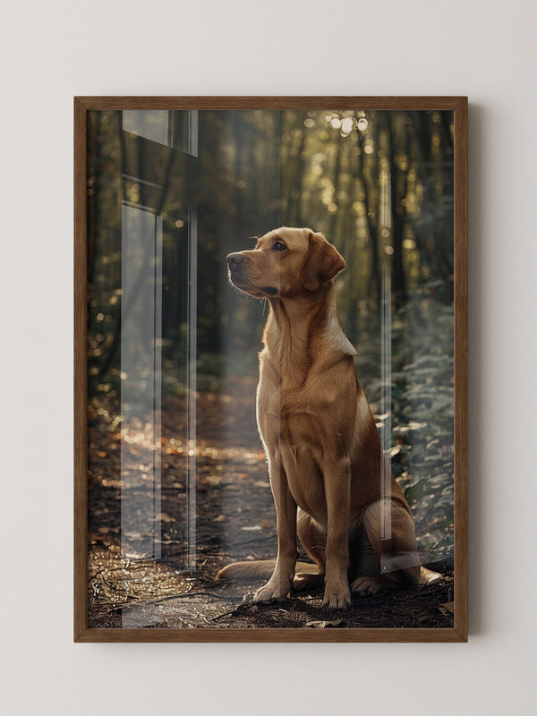 Hund Waldlicht Vintage