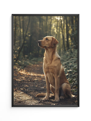 Hund Waldlicht Vintage