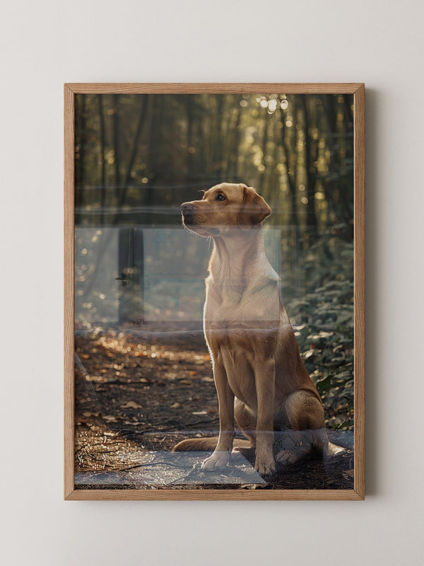 Hund Waldlicht Vintage