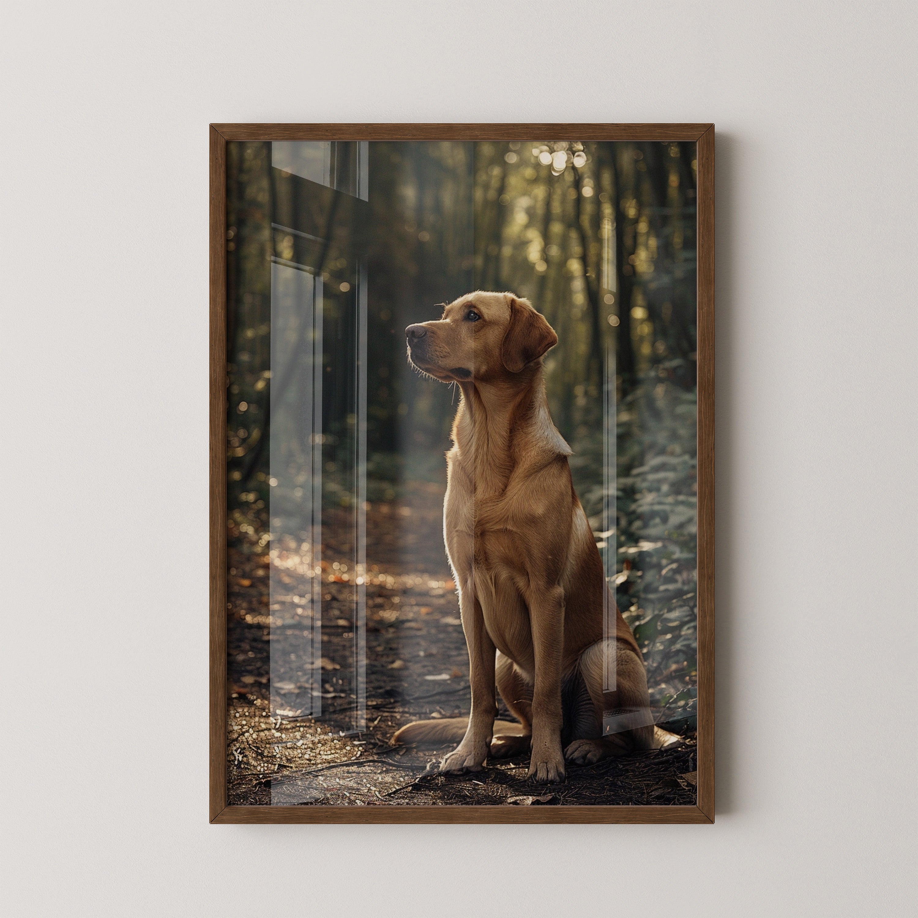 Hund Waldlicht Vintage