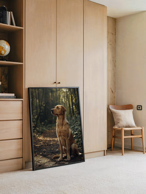 Hund Waldlicht Vintage