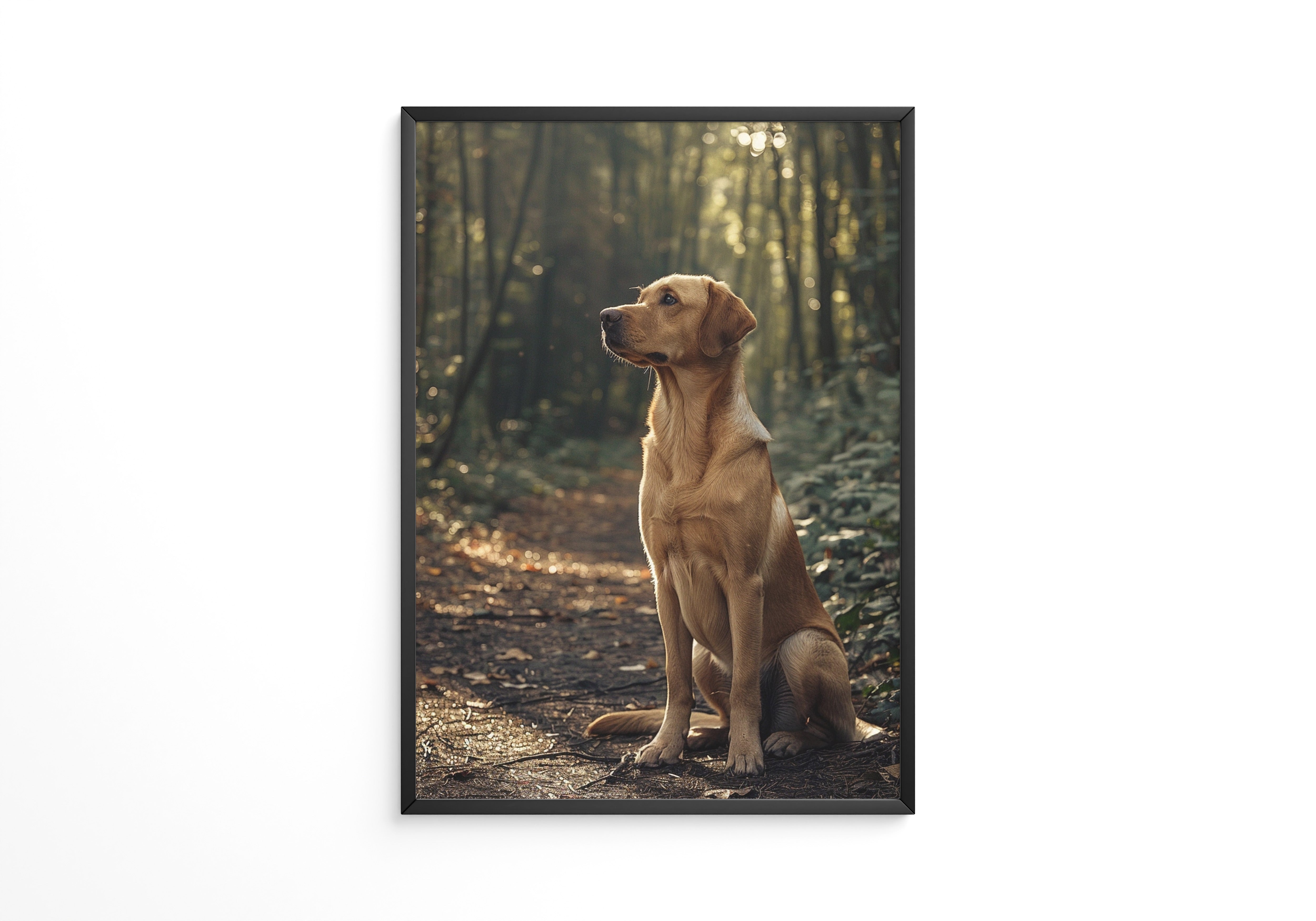 Hund Waldlicht Vintage