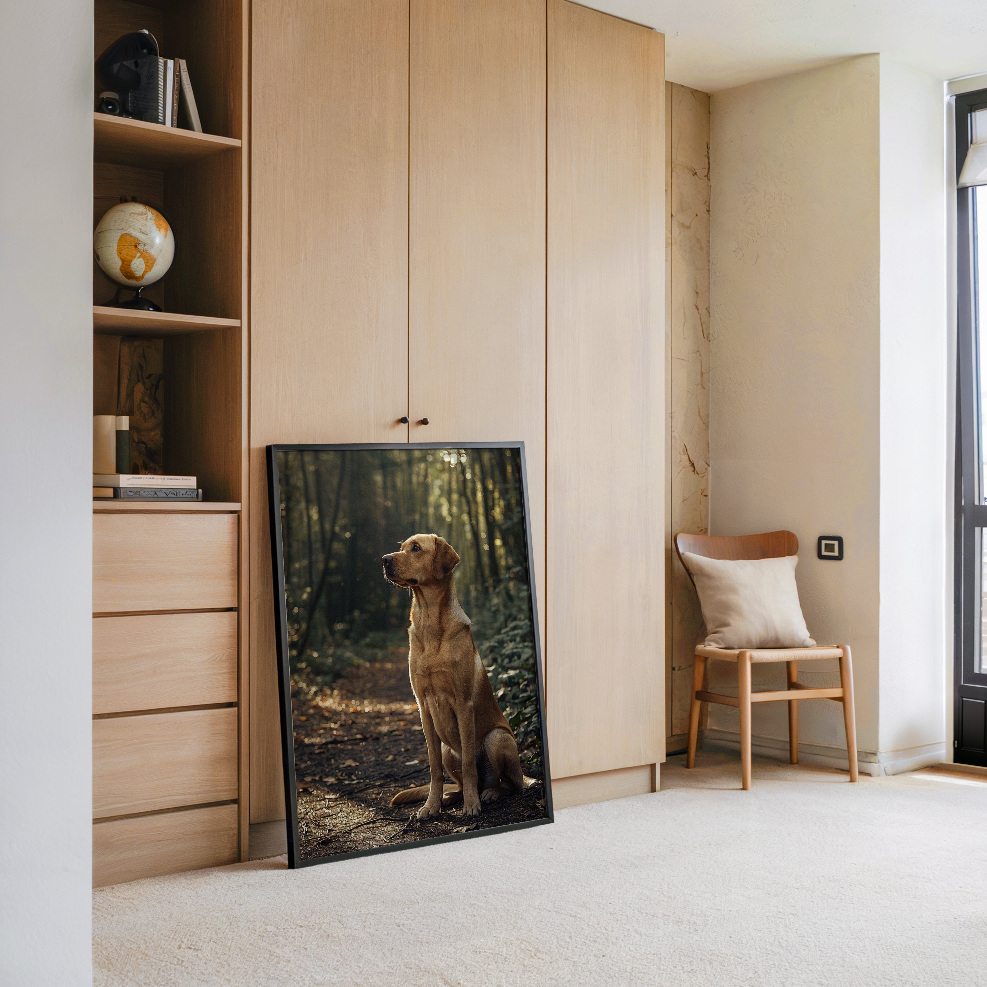 Hund Waldlicht Vintage