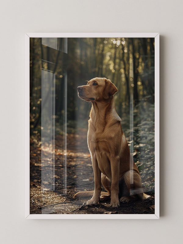 Hund Waldlicht Vintage