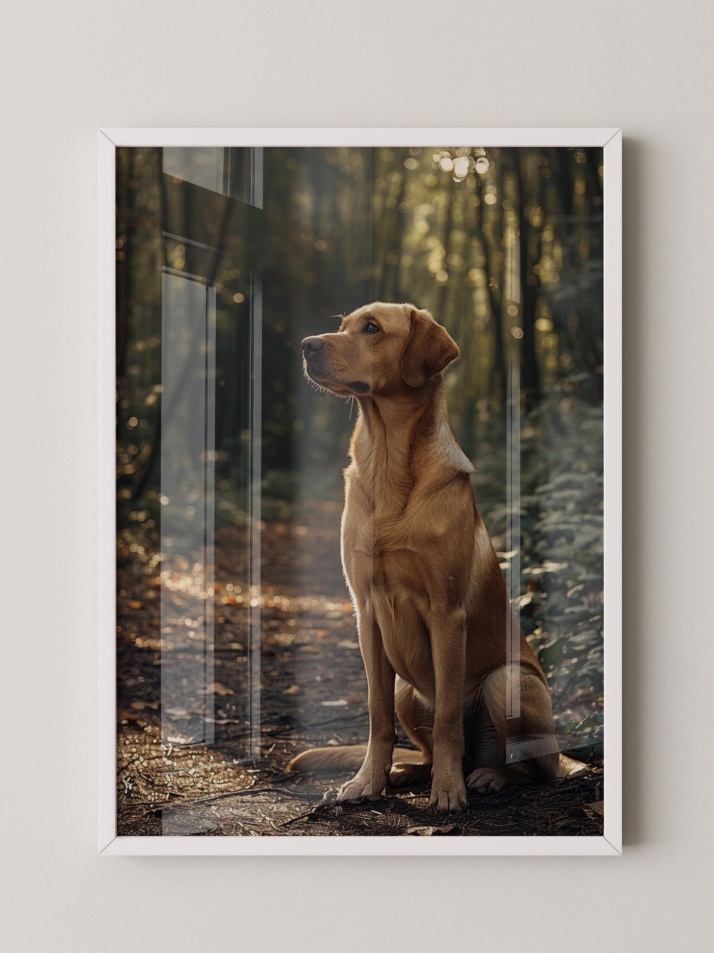 Hund Waldlicht Vintage