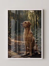 Hund Waldlicht Vintage