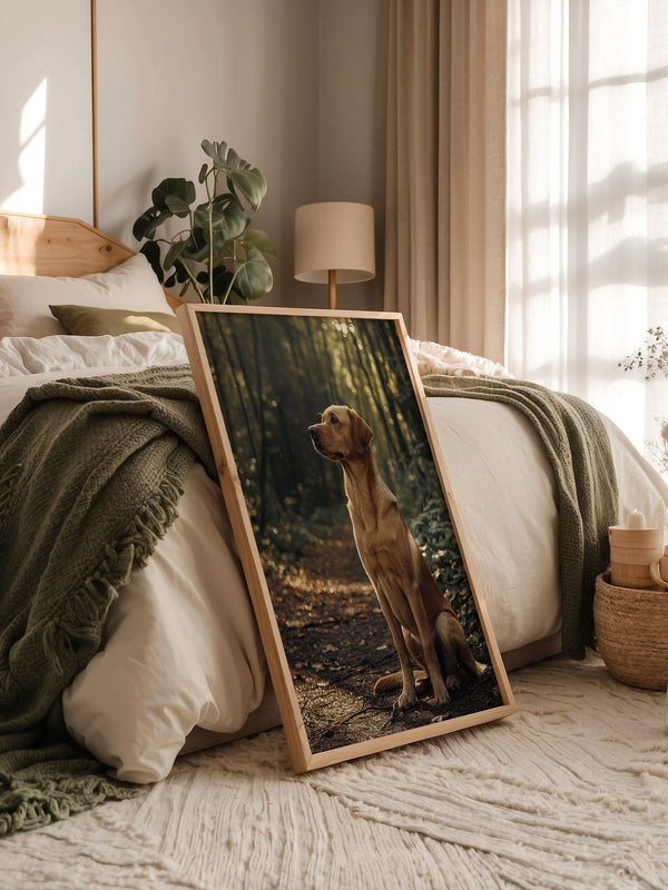 Hund Waldlicht Vintage