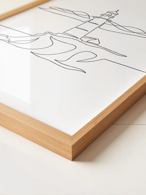 Leuchtturm minimalistisch Linie