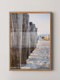 Holzpfeiler Strand Perspektive