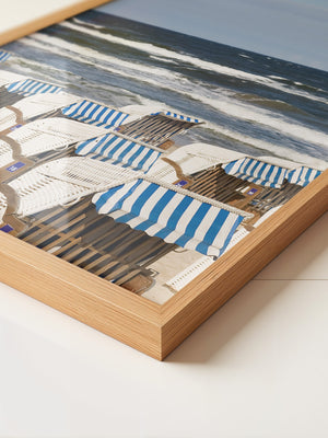 Strandkörbe Meer Blau Weiß