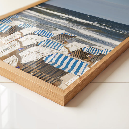 Strandkörbe Meer Blau Weiß