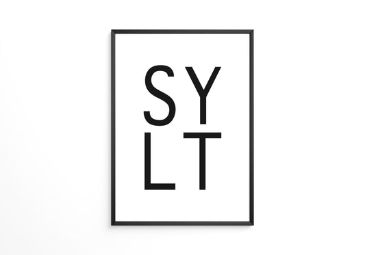 SYLT Typografie minimalistisch