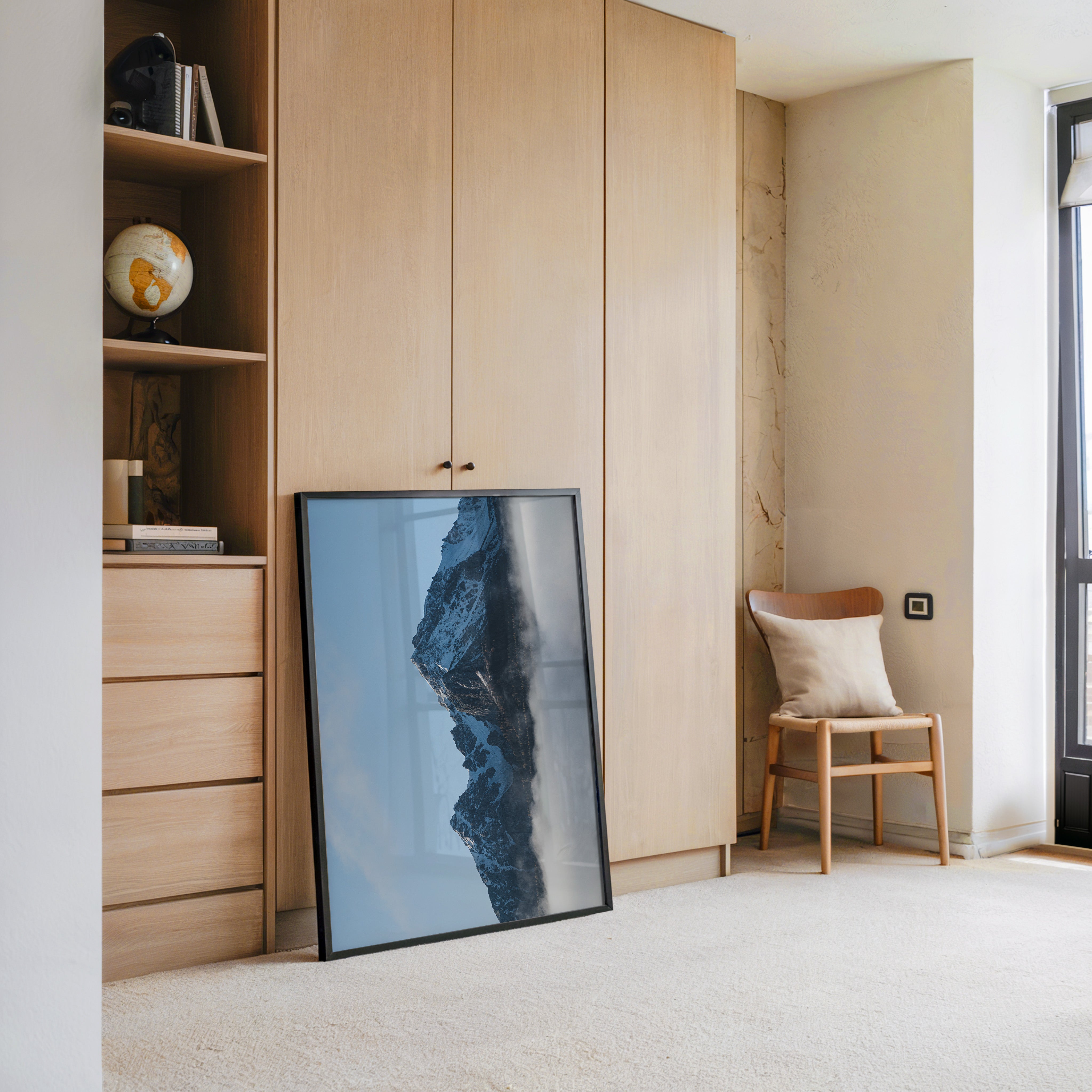 Berggipfel Nebel Blau