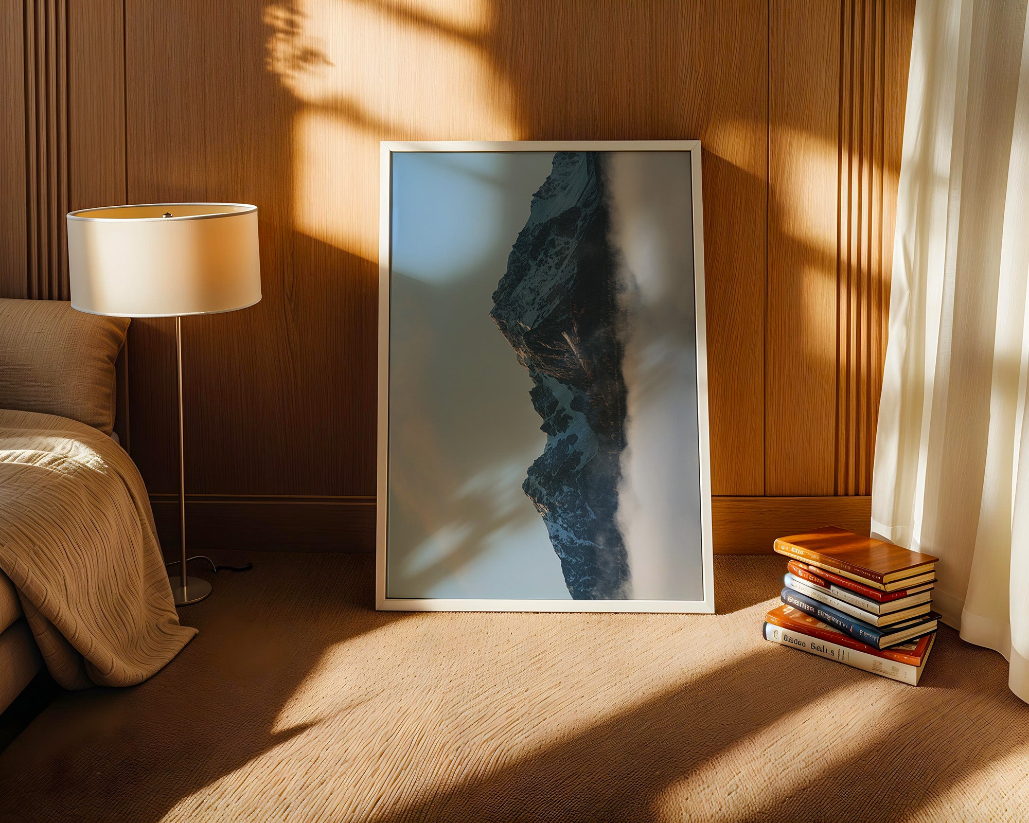 Berggipfel Nebel Blau