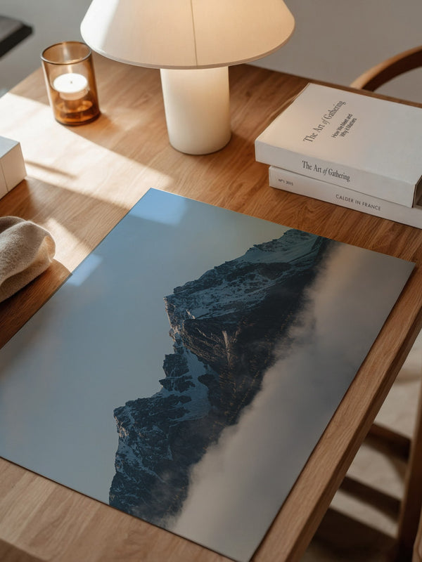 Berggipfel Nebel Blau