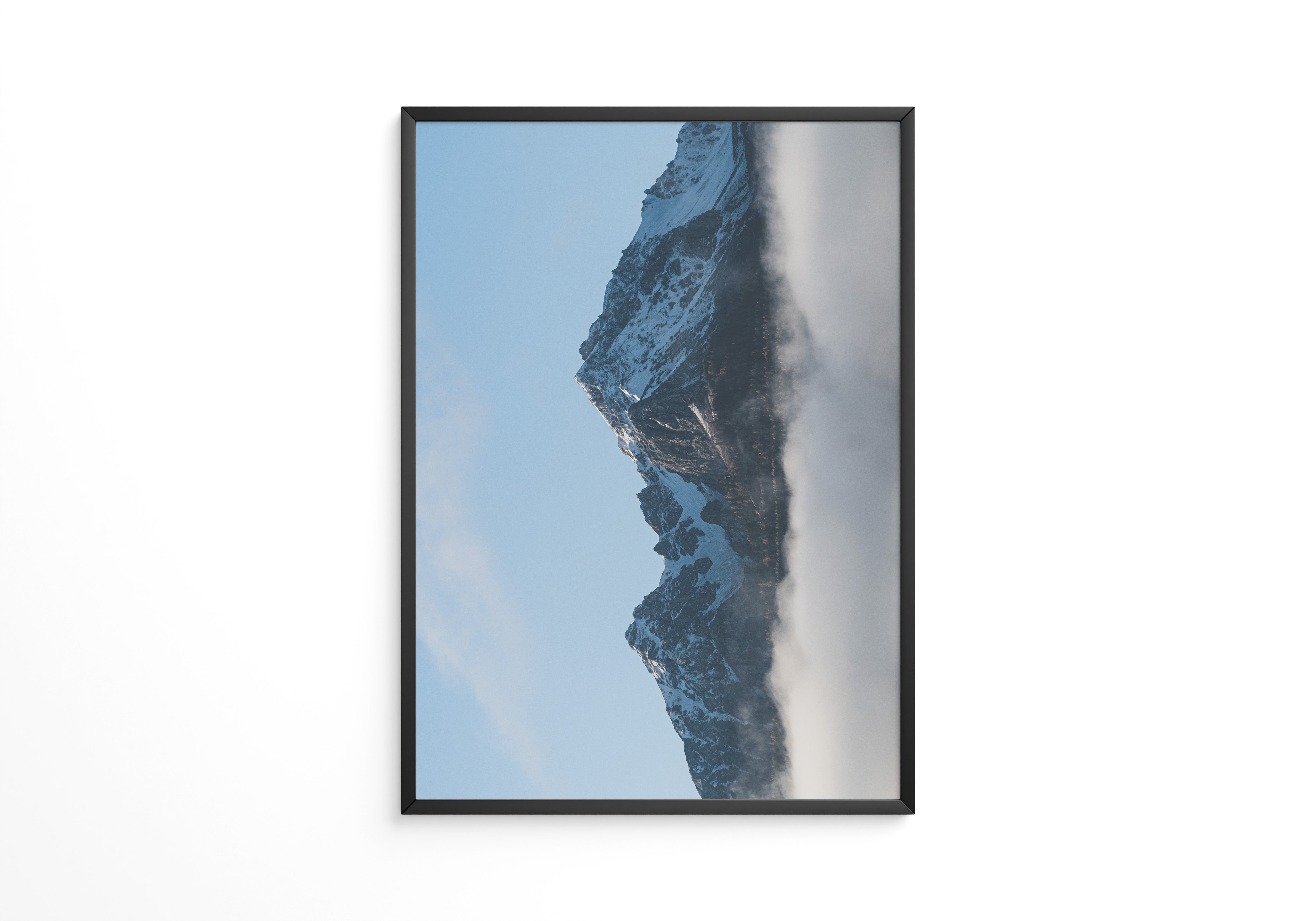 Berggipfel Nebel Blau