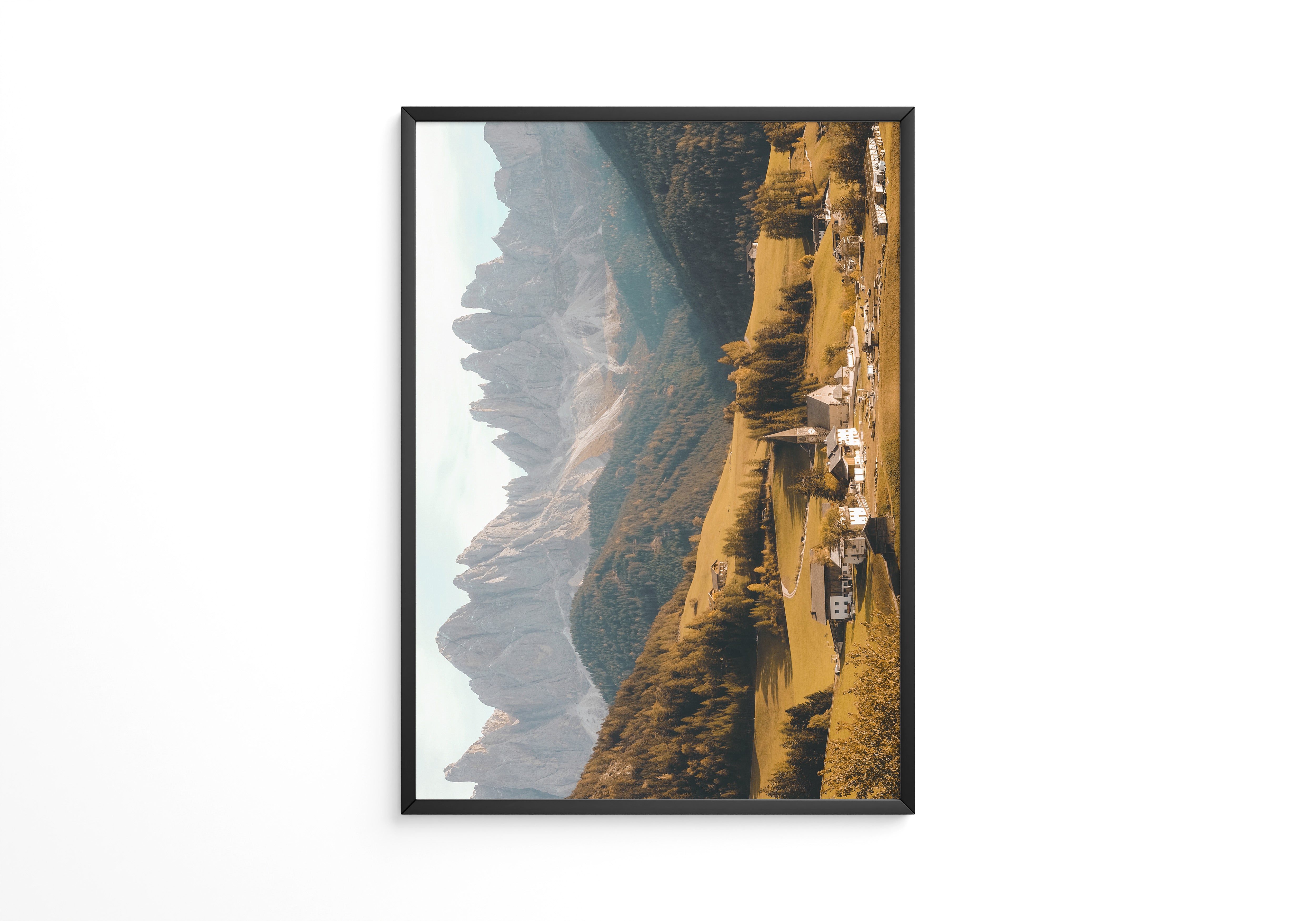 Bergdorf Herbstfarben Panorama