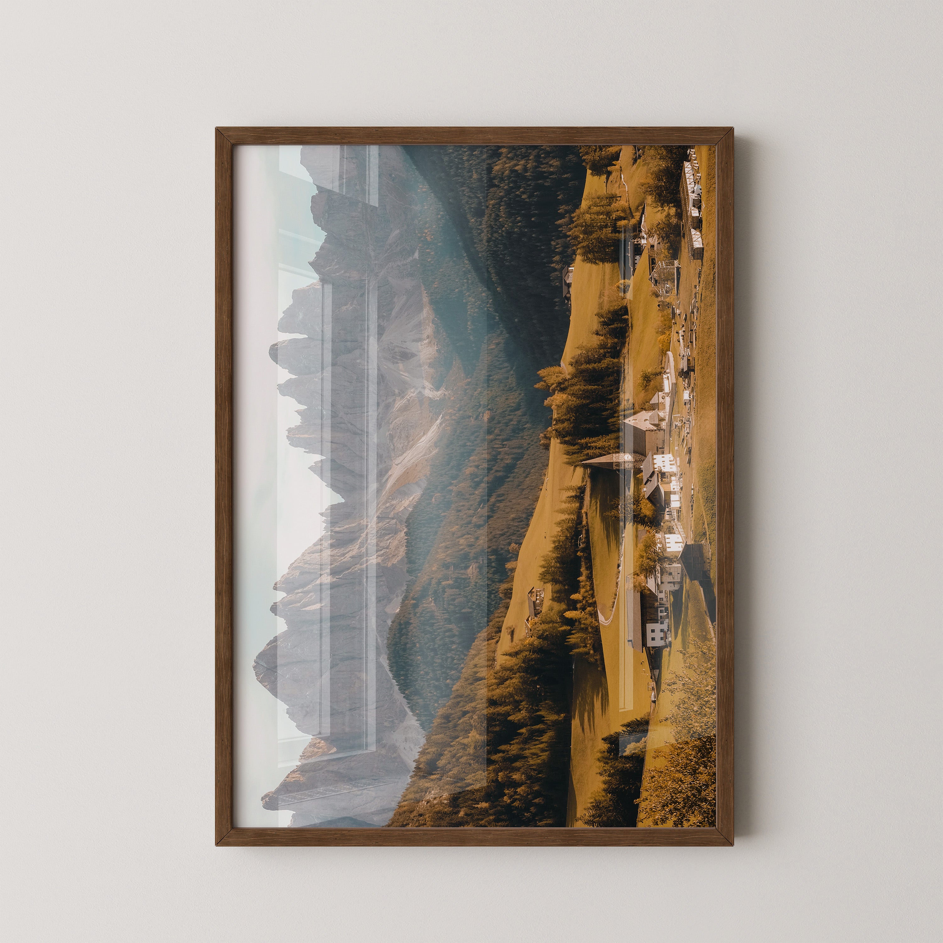 Bergdorf Herbstfarben Panorama