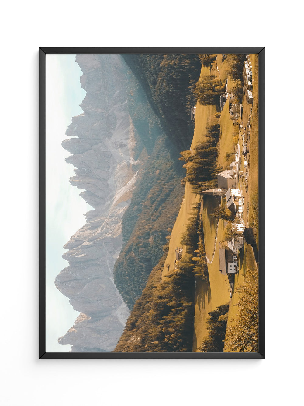 Bergdorf Herbstfarben Panorama