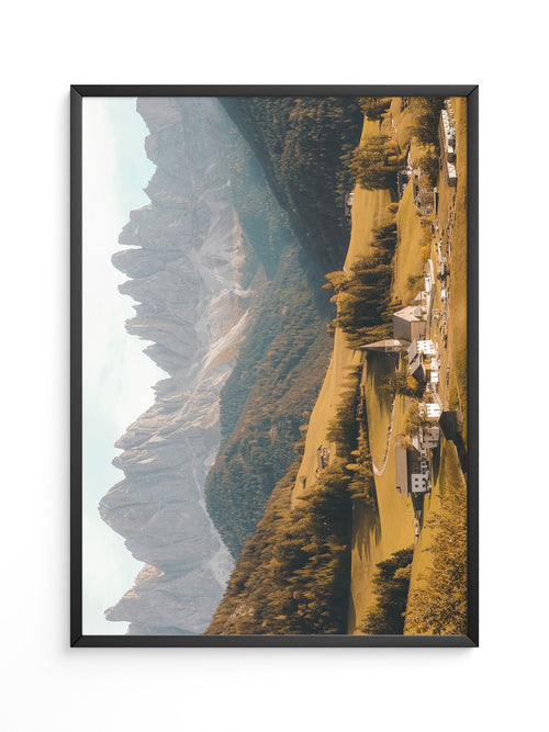 Bergdorf Herbstfarben Panorama