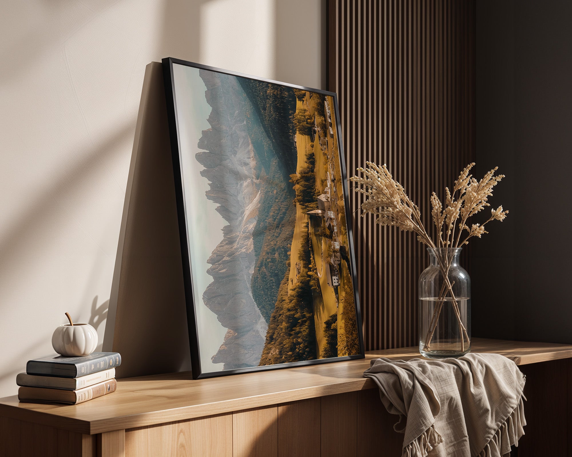 Bergdorf Herbstfarben Panorama